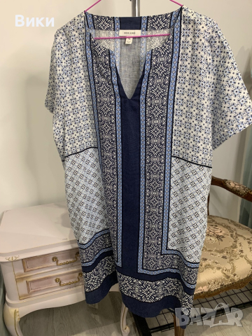 Туника/рокля в размер 16, подходяща за L-XL, снимка 7 - Рокли - 44653971