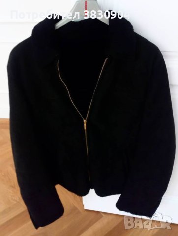 Кожено яке, Salvatore Ferragamo, IT 46, черно, снимка 13 - Якета - 42195480