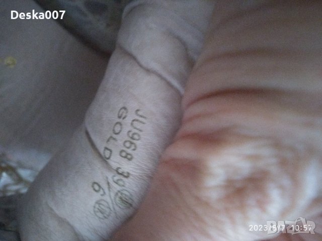 Златни обувки на платформа , снимка 2 - Дамски ежедневни обувки - 41779407