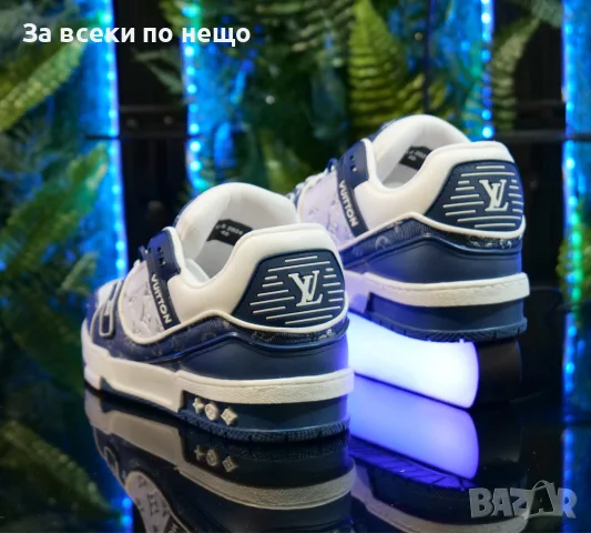 Louis Vuitton Унисекс👟Мъжки Маратонки👟Дамски Спортни Обувки👟Сникърси Цвят- Бяло и Синьо Код S466, снимка 2 - Маратонки - 55933954