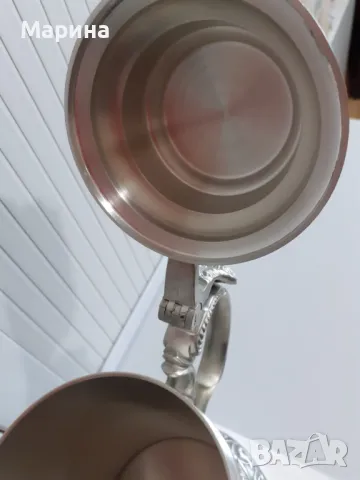 Халба от калай, 1300 мл.,  Antik*Vintage#33, снимка 9 - Антикварни и старинни предмети - 47606731