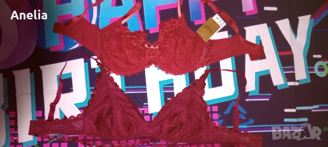 Нови Лукс 2 бр. Дамски Сутиени в Червено 75 Д 80, снимка 5 - Бельо - 52558137