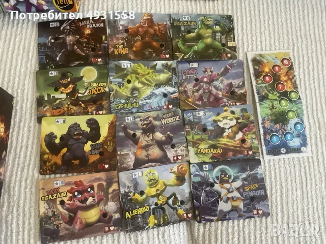 Настолна игра King of Tokyo + 6 разширения + folded space organizer - Като нова!, снимка 5 - Настолни игри - 56064043