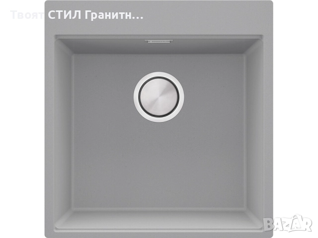 STOP! Christmas Сив кухненска мивка OSLO 50 XXL+ Смесител FLEX+Сифон, снимка 3 - Мивки - 52638102