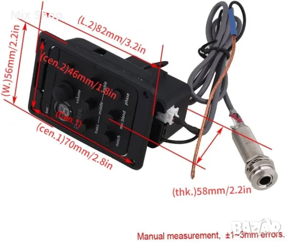 Fishman Presys+ Acoustic Preamp , снимка 4 - Друга електроника - 56102573