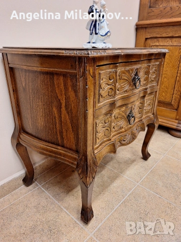 Скрин дъб с богата дърворезба , снимка 3 - Скринове - 53773353