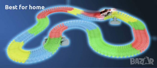 Фантастично състезателно трасе- кола и писта 162 части, снимка 4 - Коли, камиони, мотори, писти - 36243351