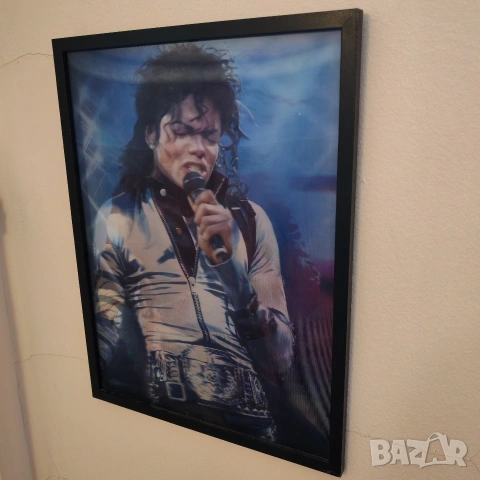 Рамкиран 3D плакат, картина на Майкъл Джексън. , снимка 4 - Картини - 53201268