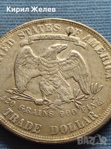 Монета 1 долар 1884г. САЩ РЕПЛИКА на Американския търговски сребърен долар 34948, снимка 2 - Нумизматика и бонистика - 42702416