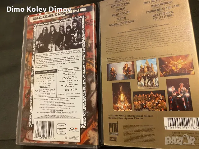 Scorpions VHS Колекция Видео Касети., снимка 2 - Други музикални жанрове - 48515724
