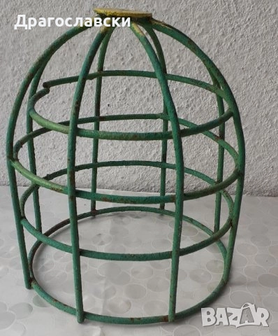 Разни абажури, стъклени и други: абажур от метал, стар, абажури, метал, стъкло, снимка 6 - Други - 42511729