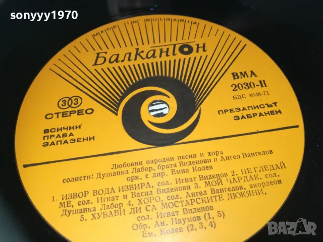 ЛЮБОВНИ НАРОДНИ ПЕСНИ И ХОРА 1710241131, снимка 13 - Грамофонни плочи - 47615627