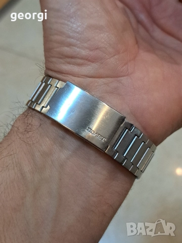 съветски позлатен часовник Poljot с метална верижка Полет , снимка 11 - Мъжки - 52668206