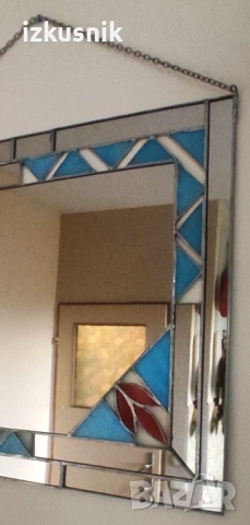 Ретро огледало в стил Арт Нуво, ръчно изработено, снимка 2 - Декорация за дома - 52469622