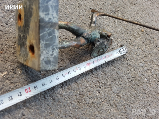 Бронзова пластика статуетка Ахил, снимка 4 - Антикварни и старинни предмети - 53277011