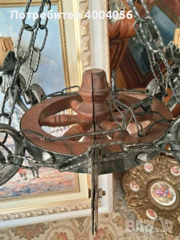 Полилей и два аплика, снимка 5 - Антикварни и старинни предмети - 56090989