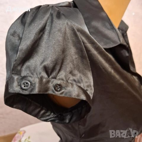 ZARA Дамска черна Риза, снимка 2 - Ризи - 52416709