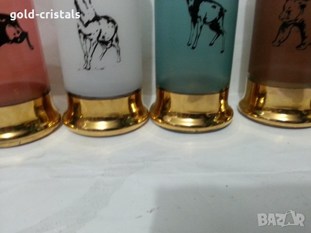 Стъклени водни чаши патрони, снимка 2 - Антикварни и старинни предмети - 35984733