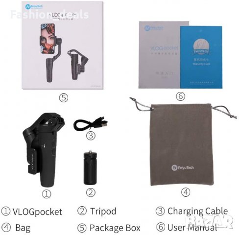 Нов Стабилизатор за Видео запис Влог Гимбал сгъваема стойка за телефон , снимка 2 - Чанти, стативи, аксесоари - 34503297