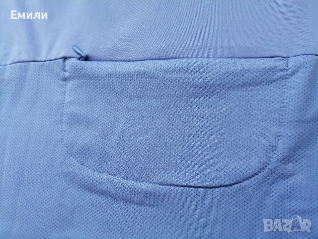 Active Touch лилава дамска спортна блуза с поло, цип, джоб отзад и дупки за палци р-р L, снимка 12 - Спортни екипи - 41518369