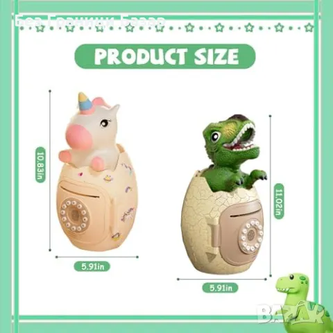 Нова Динозавър касичка с парола, песни и изучаване на английски за деца, снимка 7 - Образователни игри - 47272130