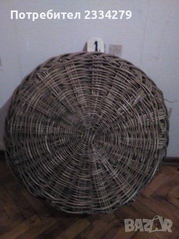 Стари плетени кошници-панери,големи ръчно изплетени, през 40-те години, снимка 10 - Антикварни и старинни предмети - 41898860