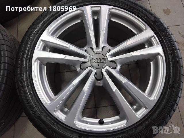 4бр. ал. джанти Audi (оригинални) 7,5x18 , 5x112 , ET51 централен отвор 57,1мм, снимка 4 - Гуми и джанти - 53560876