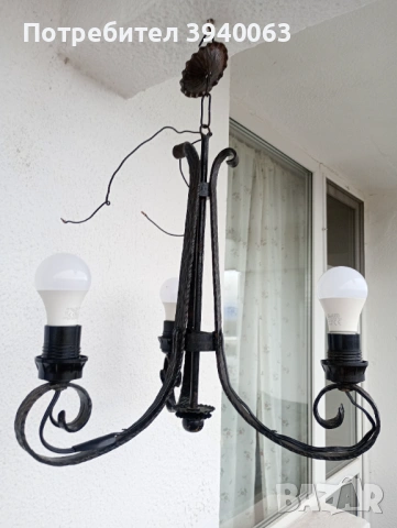 Стари полюлей от ковано желязо 2 броя еднакви , снимка 12 - Антикварни и старинни предмети - 53207700