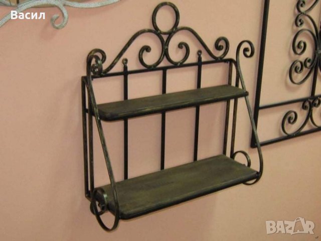 Етажерки , рафтове , полици , стойки , конзоли и рафтодържачи от ковано желязо, снимка 15 - Други стоки за дома - 39509627