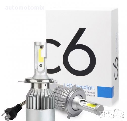 ДИОДНИ КРУШКИ H4,36W 3000К+6500K - 2БР