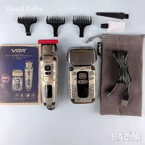 2в1 Професионална Машинка за подстригване и Самобръсначка Тример VGR V-641, снимка 5 - Машинки за подстригване - 50209486