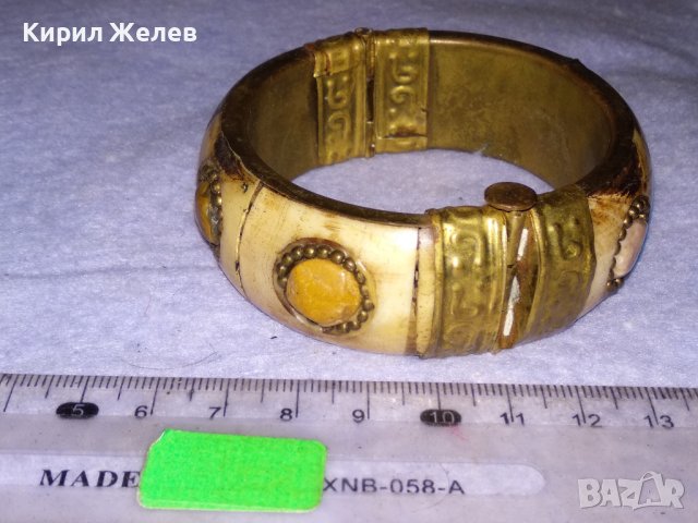 СКЪПОЦЕННА СТАРИННА ТИБЕТСКА БРОНЗОВА ГРИВНА с ЩИФТ и КАМИЛСКА КОСТ РЪЧНА МАЙСТОРСКА РАБОТА 9989, снимка 9 - Антикварни и старинни предмети - 41202099