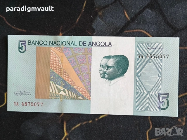 Банкнота - Ангола - 5 кванза UNC | 2012г.