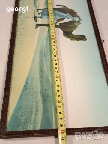 стара картина арт принт бербер с камила  22/6, снимка 6 - Картини - 49251878