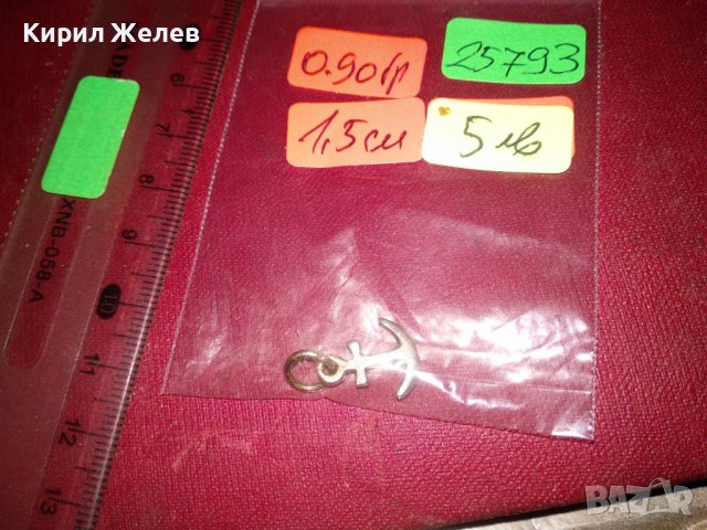 СТАРА СРЕБЪРНА или ПОСРЕБРЕНА КОТВИЧКА ФИГУРАЛЕН МЕДАЛЬОН МОРСКА ТЕМАТИКА СТОМАНЕНА ХАЛКИЧКА 25793, снимка 10 - Антикварни и старинни предмети - 39270245