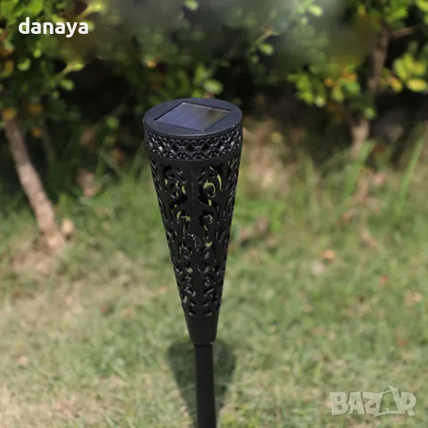 5772 Декоративна градинска соларна лампа с орнаменти, 43 см, снимка 7 - Декорация за дома - 49285652