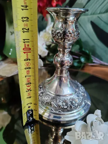 Комплект изключително красиви свещници с богати, изящни гравюри., снимка 9 - Други - 48827486