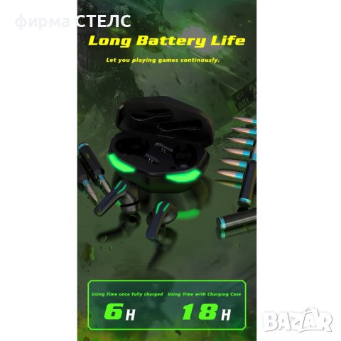 	 Геймърски слушалки STELS JX17, True Wireless, IPX4, Bluetooth, Touch Control, Черен, снимка 9 - Безжични слушалки - 41514936