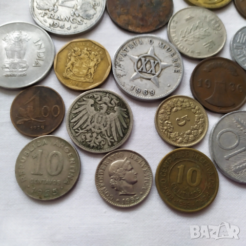 35 стари монети от цял свят , снимка 2 - Нумизматика и бонистика - 53246192