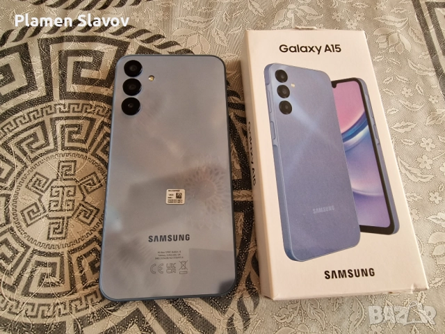 Samsung A15 Blue 128GB Като нов, снимка 2 - Samsung - 52903796