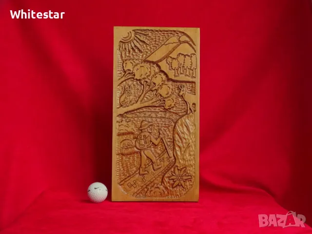 Дърворезбовано пано "Турист", снимка 6 - Пана - 48319948