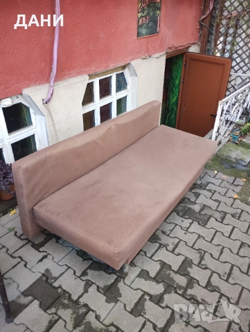 Разтегателен диван-легло, канапе с ракла.190/80/80.В разпънатo състояние ширината е 160 см, снимка 12 - Дивани и мека мебел - 52220700