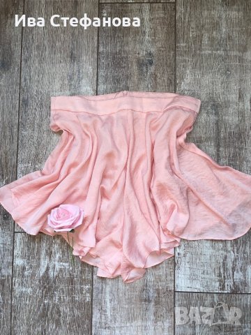 Къси светло бонбонено розови бермуди  широки къси панталони тип плажни , снимка 6 - Къси панталони и бермуди - 41349095