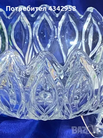 Vintage кристална ваза., снимка 2 - Антикварни и старинни предмети - 49667706