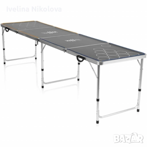 MAXXMEE LED Beer Pong маса – парти маса с LED осветление, сгъваема и регулируема по височина, снимка 7 - Други игри - 52443644