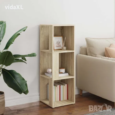 vidaXL Ъглов шкаф, дъб сонома, 33x33x100 см, инженерно дърво, снимка 3 - Шкафове - 56147858