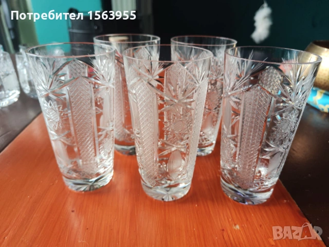 Кристал чаши, снимка 5 - Чаши - 53617379