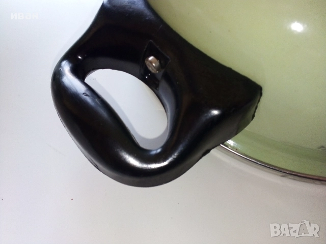 Стара неупотребявана емайлирана тенджера "МЗ Брацигово", снимка 10 - Антикварни и старинни предмети - 52886377