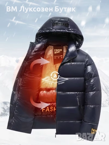 Мъжко силиконово зимно яке – готов за най-студените дни!, снимка 2 - Якета - 52574571