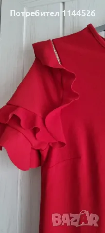 Червена рокля свободен силует, S, снимка 2 - Рокли - 50059050